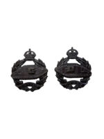 WW2 Canadian Armoured Fighting Vehicle Training Centre Officers Collars Insignia Pair
