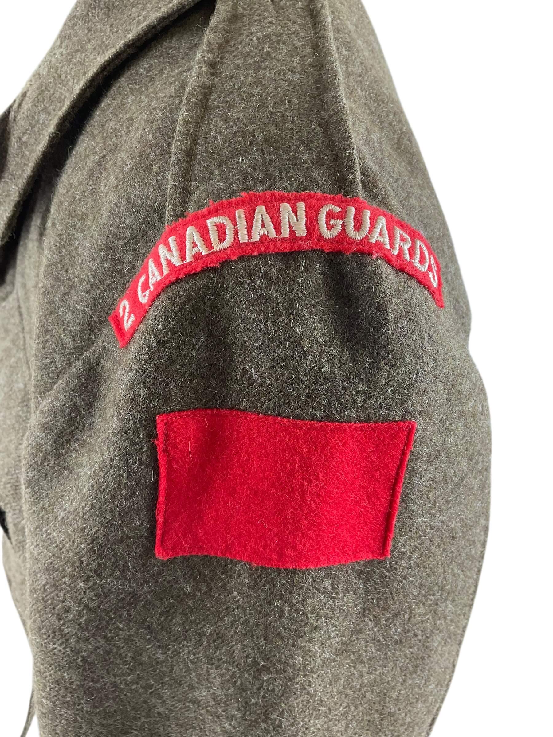Canadian Guards Battle Dress Jacket Named Size 7 Canadian Guards Battle Dress Jacket Named Size 7