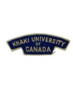WW2 Canadian Khaki University of Canada Shoulder Title Insignia Single