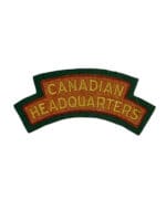 Canadian Headquarters Shoulder Title Insignia Single