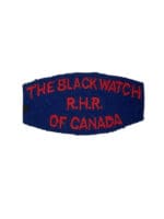 WW2 Canadian The Black Watch RHR of Canada Shoulder Title Insignia Single