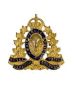 WW2 Royal Canadian Mounted Police RCMP Officers Cap Badge 1973 CENTENNIAL WW2 Royal Canadian Mounted Police RCMP Officers Cap Badge 1973 CENTENNIAL
