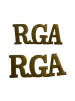 WW1 British BEF Royal Garrison Artillery RGA Collars Insignia Pair