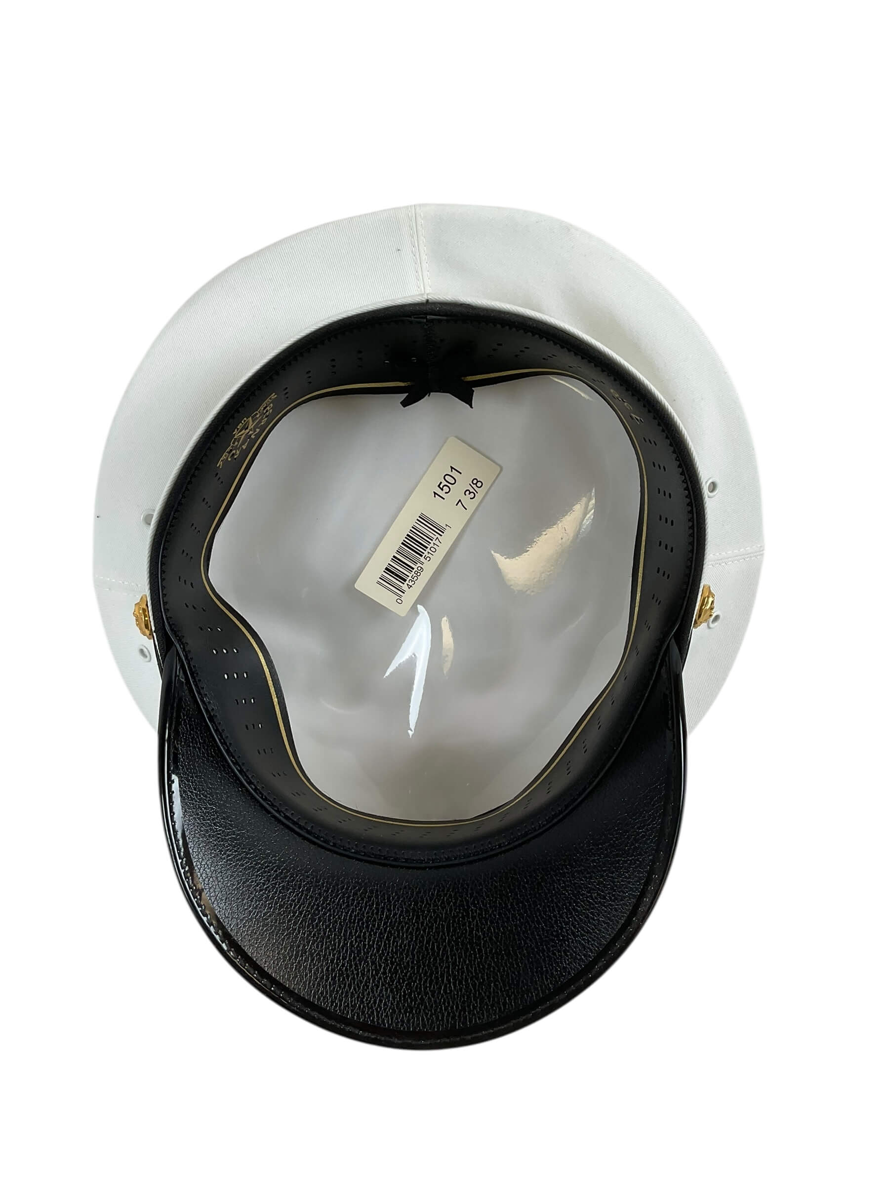 US USMC White Top Visor Hat Size 7 3/8 US USMC White Top Visor Hat Size 7 3/8