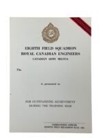 8th Royal Canadian Engineers Outstanding Achievement Certificate 8th Royal Canadian Engineers Outstanding Achievement Certificate