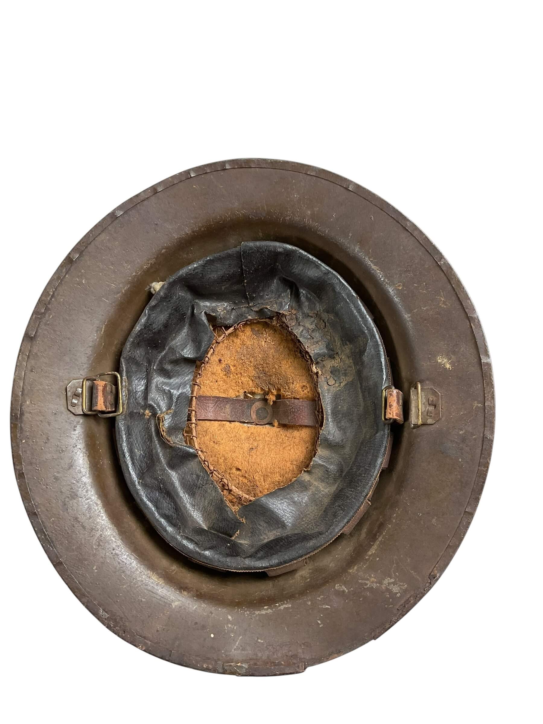 WW1 British BEF Canadian CEF Brodie Steel Helmet With Liner WW1 British BEF Canadian CEF Brodie Steel Helmet With Liner