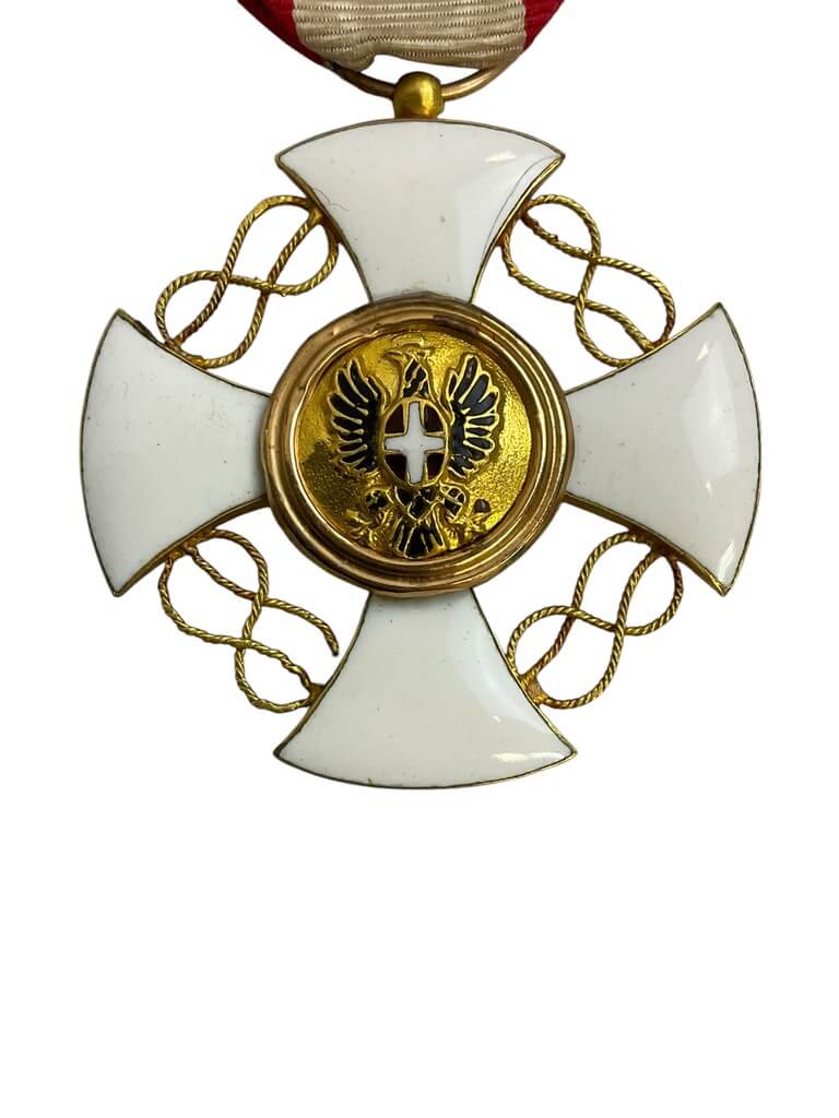 WW2 Italian Order of the Crown Full Size With Miniature Medal WW2 Italian Order of the Crown Full Size With Miniature Medal