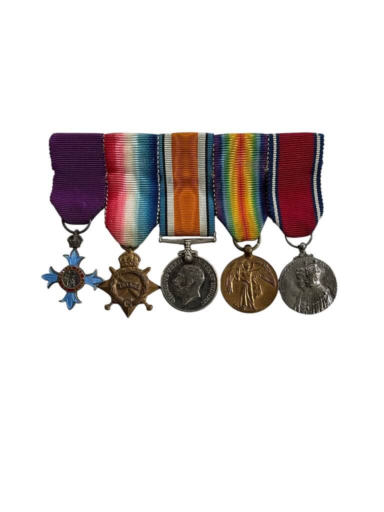 WW1 British Miniature Medal Group X 5 With MBE WW1 British Miniature Medal Group X 5 With MBE