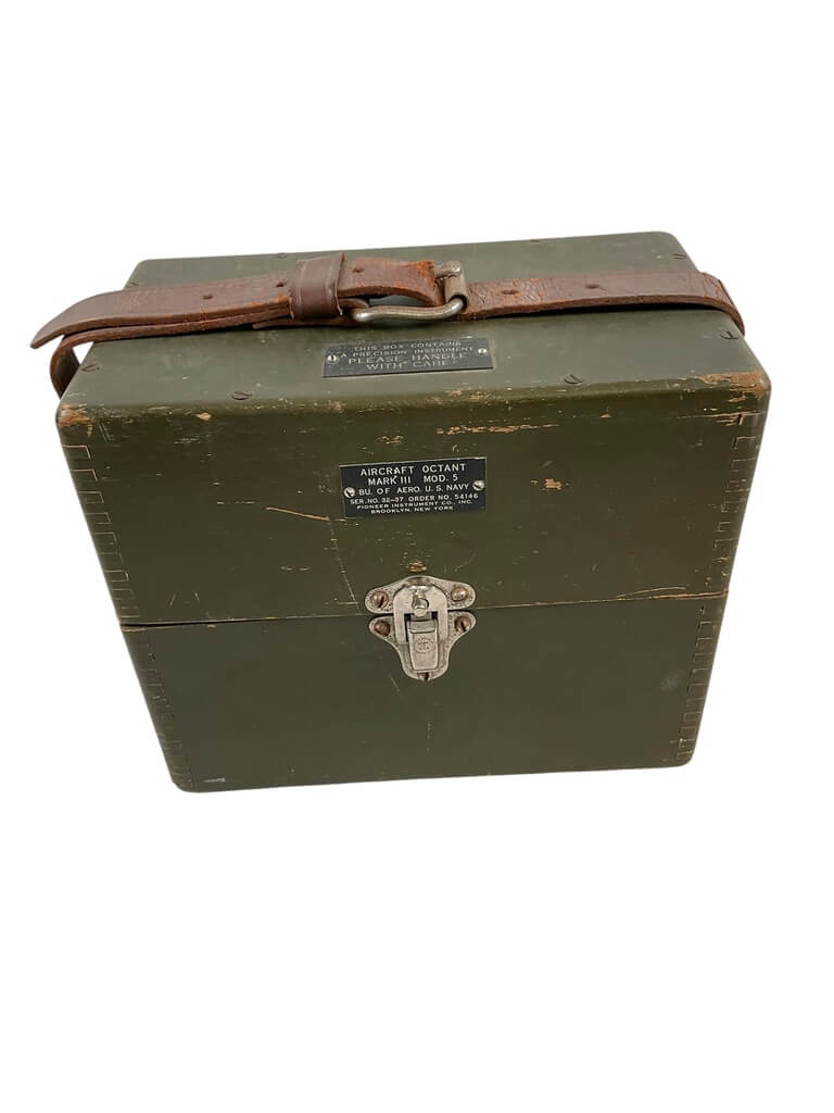 WW2 US USN Navy Aircraft Octant In Box WW2 US USN Navy Aircraft Octant In Box