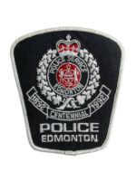 Canadian Alberta Edmonton White Border Police Service Patch Canadian Alberta Edmonton White Border Police Service Patch
