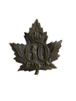 WW1 Canadian CEF 60th Battalion Montreal Cap Badge