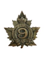 WW1 Canadian CEF 9th Battalion Mounted Rifles Cap Badge