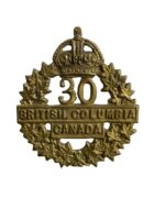 WW1 Canadian CEF 30th Battalion 2nd British Columbia Cap Badge