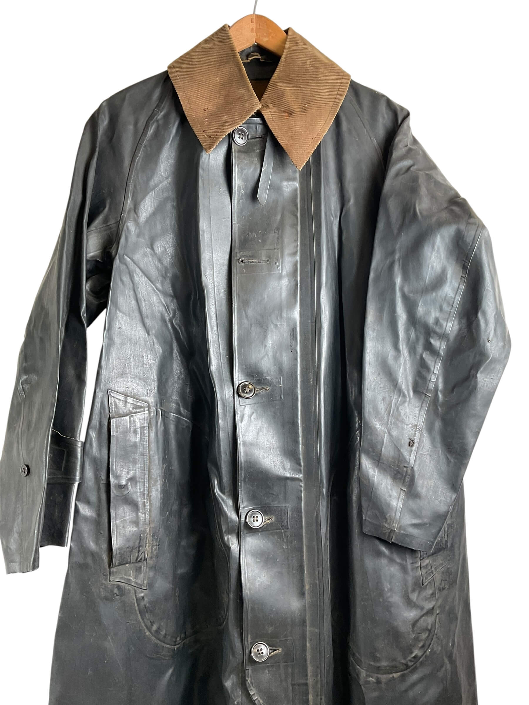 WW2 Canadian Navy Black Slicker Rain Jacket WW2 Canadian Navy Black Slicker Rain Jacket