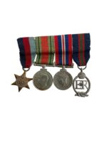 WW2 British Navy Miniature Medal Group X 4 With Naval Long Service Medal