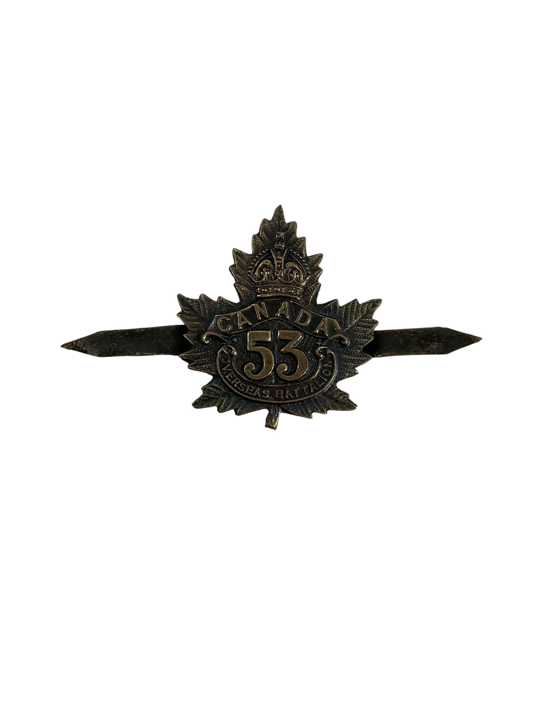 WW1 Canadian CEF 53rd Battalion Cap Badge WW1 Canadian CEF 53rd Battalion Cap Badge