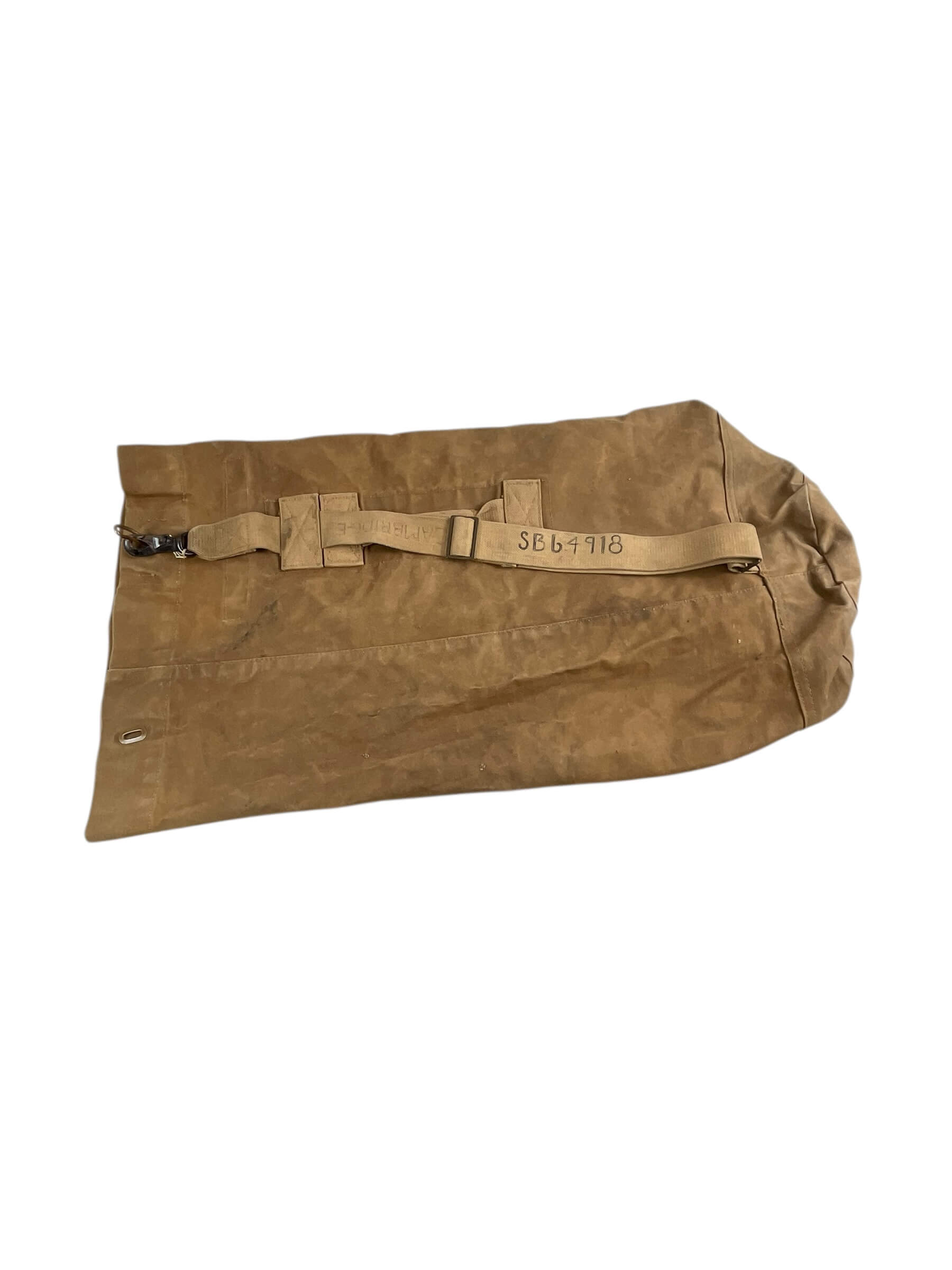 Canadian Army Korean War Khaki Duffel Bag Dated 1952 Named and Numbered Canadian Army Korean War Khaki Duffel Bag Dated 1952 Named and Numbered