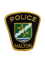 Canadian Ontario Halton Yellow Border Police Patch Canadian Ontario Halton Yellow Border Police Patch