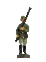 WW2 German Army Heer Bandsman With Bassoon Elastolin Toy Soldier