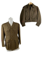 WW2 Canadian RCAMC Officers Battle Dress and Service Dress Uniforms Named