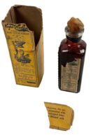 WW1 US Vapo-Cresolene Kerosene Lamp Vaporizer Fluid Bottle EMPTY with Box