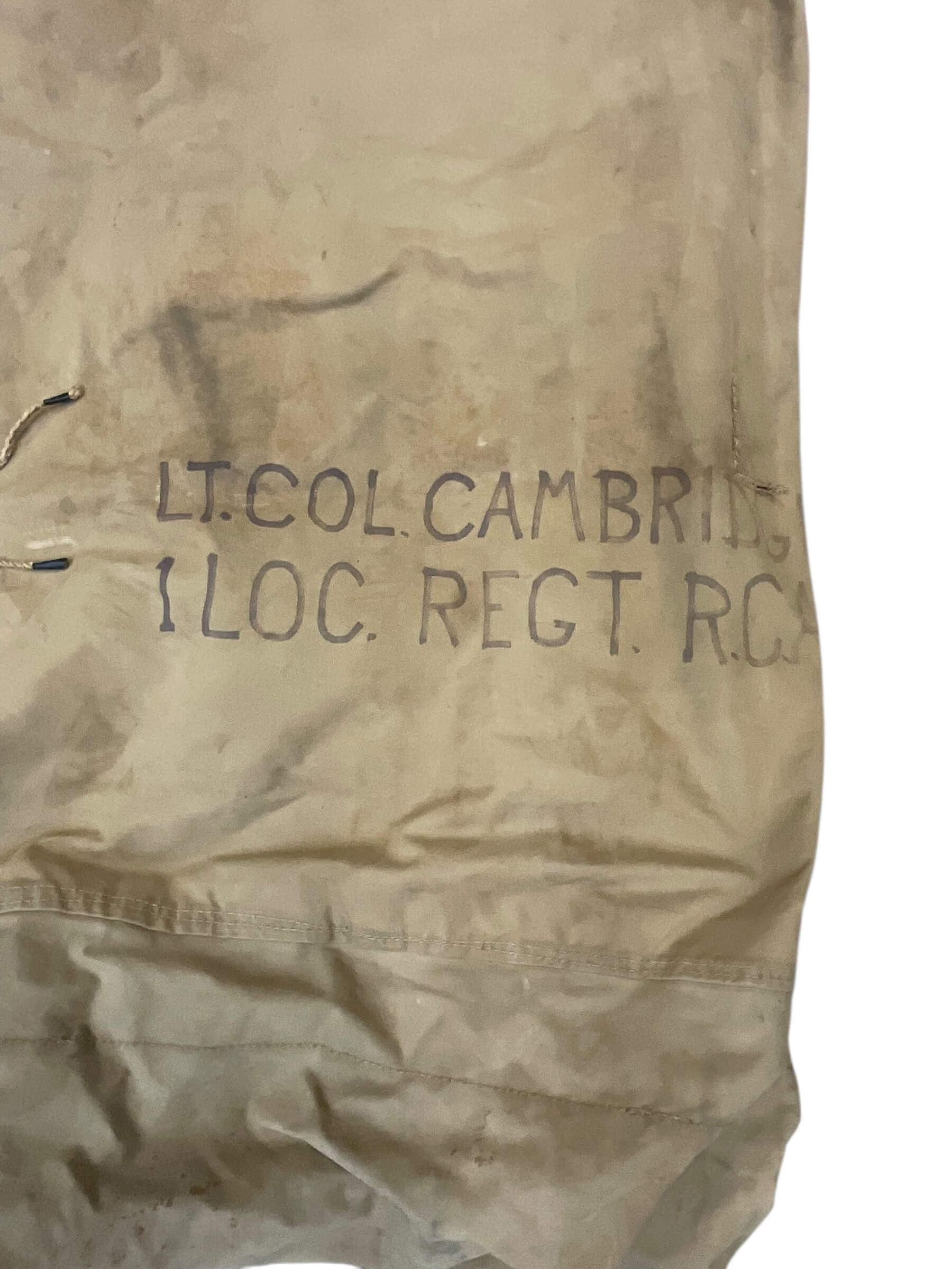 WW2 Canadian Officers Sleeping Bag Named Commanding Officer RCA WW2 Canadian Officers Sleeping Bag Named Commanding Officer RCA