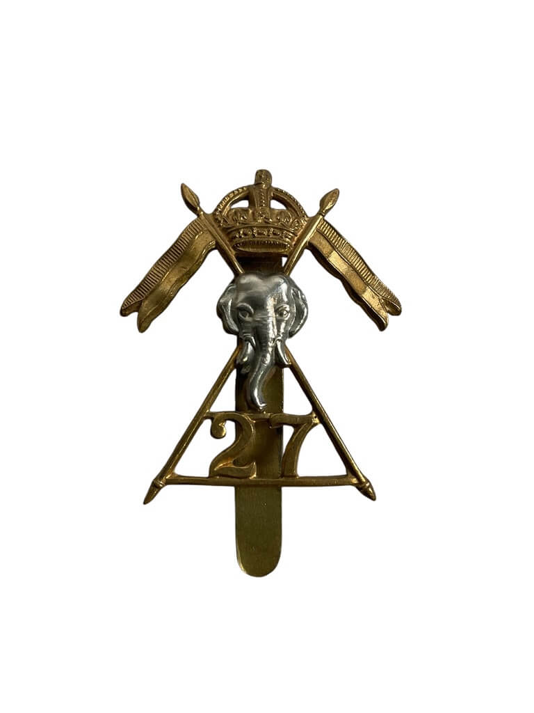 WW2 British 27th Lancers Cap Badge WW2 British 27th Lancers Cap Badge