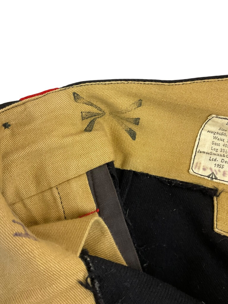 British Army Dress Blue Trousers Dated 1955 Size 25 Waist 33 Inches Inseam 31 Inches British Army Dress Blue Trousers Dated 1955 Size 25 Waist 33 Inches Inseam 31 Inches