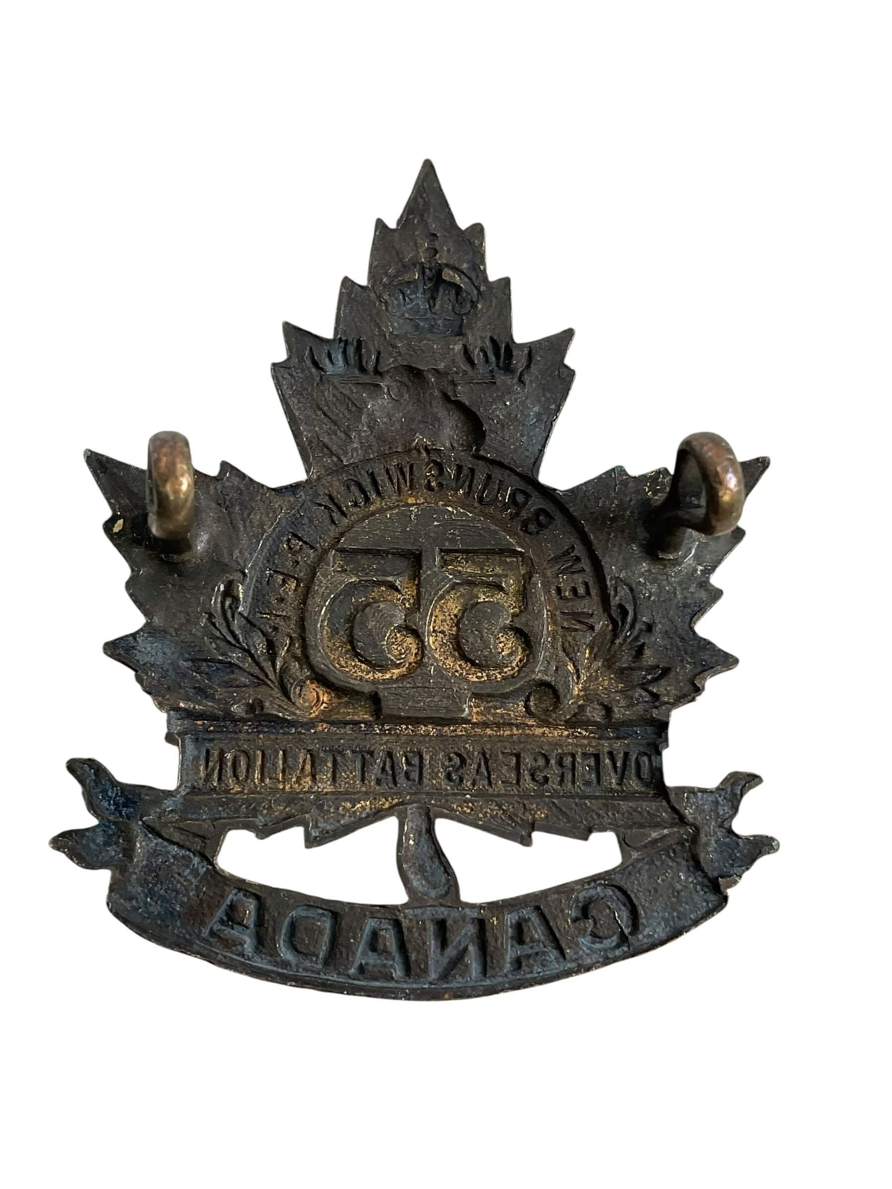 WW1 Canadian CEF 55th Battalion Cap Badge WW1 Canadian CEF 55th Battalion Cap Badge