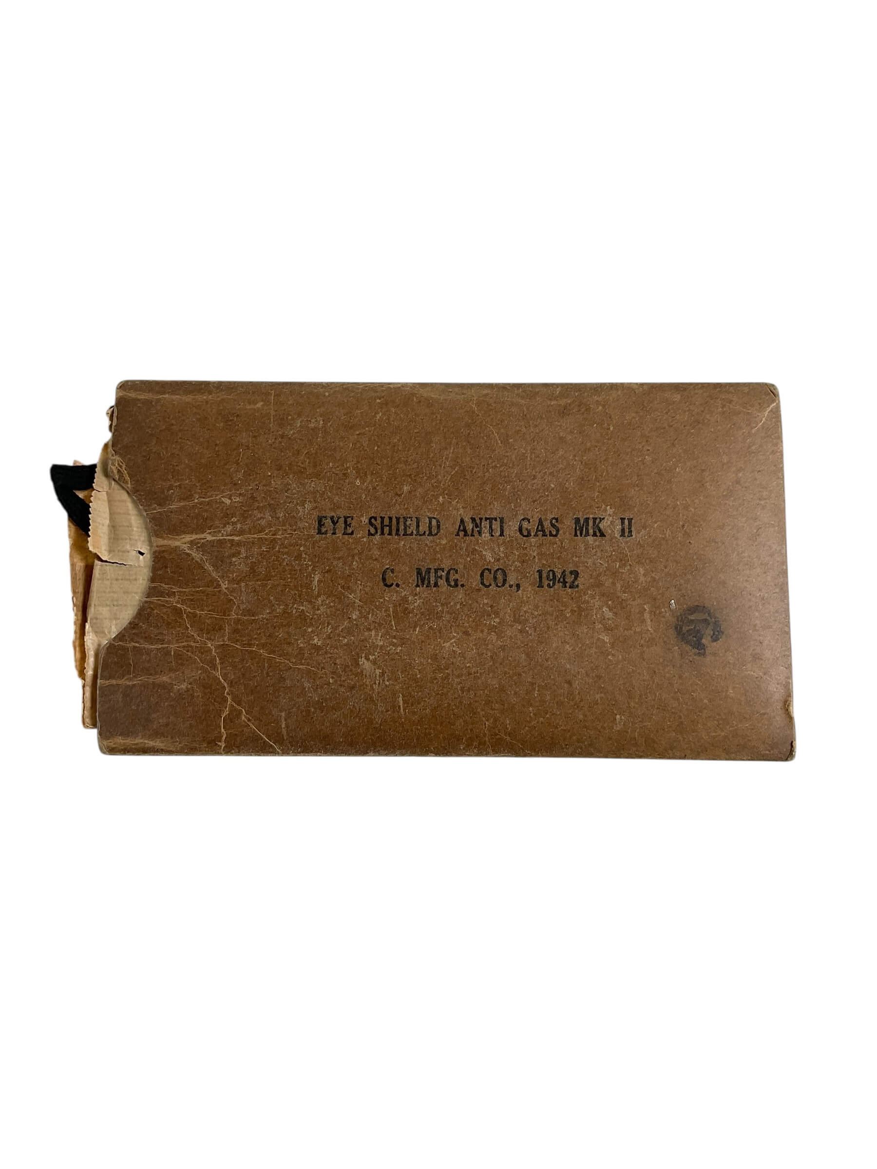 WW2 Canadian Army Eyeshield Anti-Gas MK2 1942 Dated WW2 Canadian Army Eyeshield Anti-Gas MK2 1942 Dated