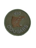 Canadian Forces RCAF 410 Cougars Squadron OD Green Crest Patch Vintage Canadian Forces RCAF 410 Cougars Squadron OD Green Crest Patch Vintage