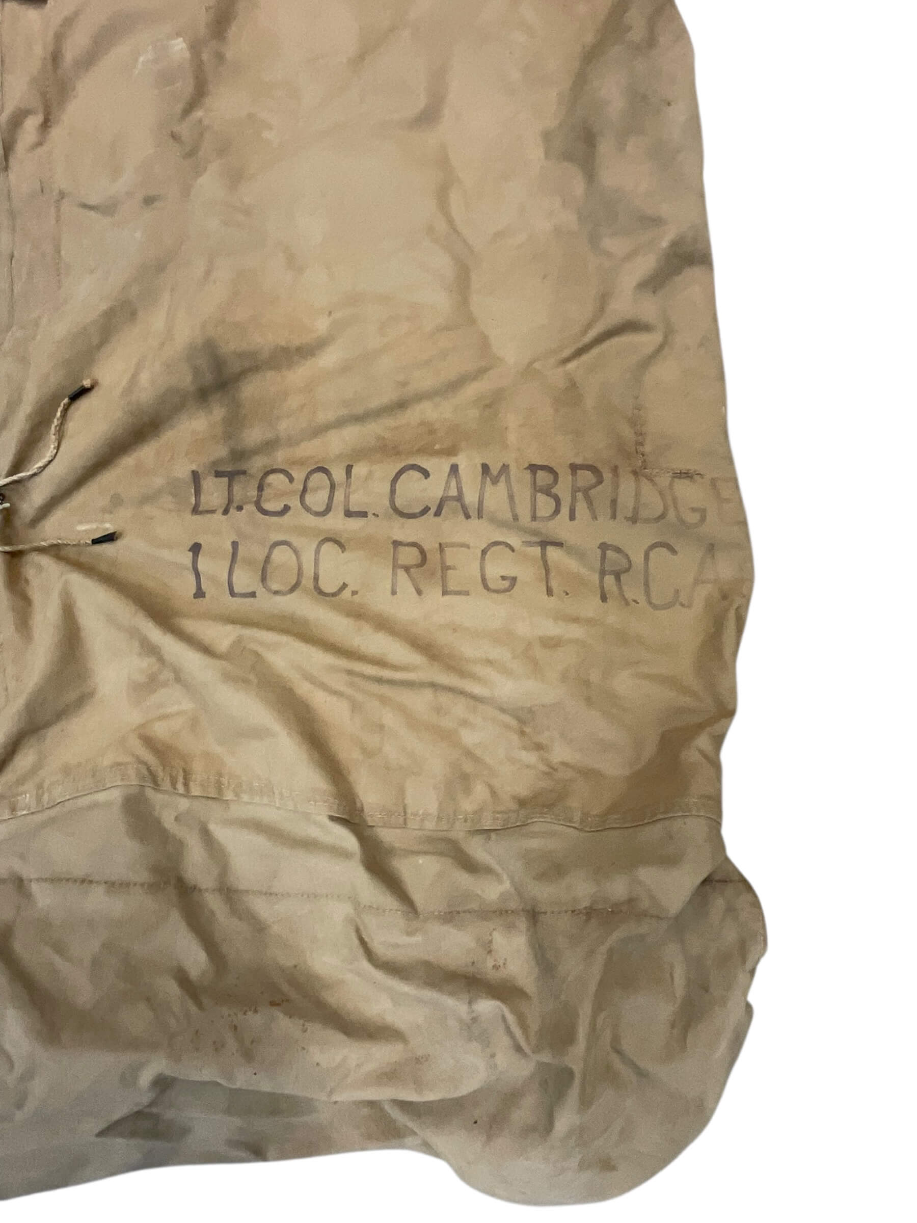 WW2 Canadian Officers Sleeping Bag Named Commanding Officer RCA WW2 Canadian Officers Sleeping Bag Named Commanding Officer RCA