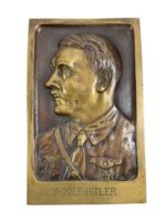 WW2 German Adolf Hitler Bronze Plaque 10 1/4 X 6 1/4