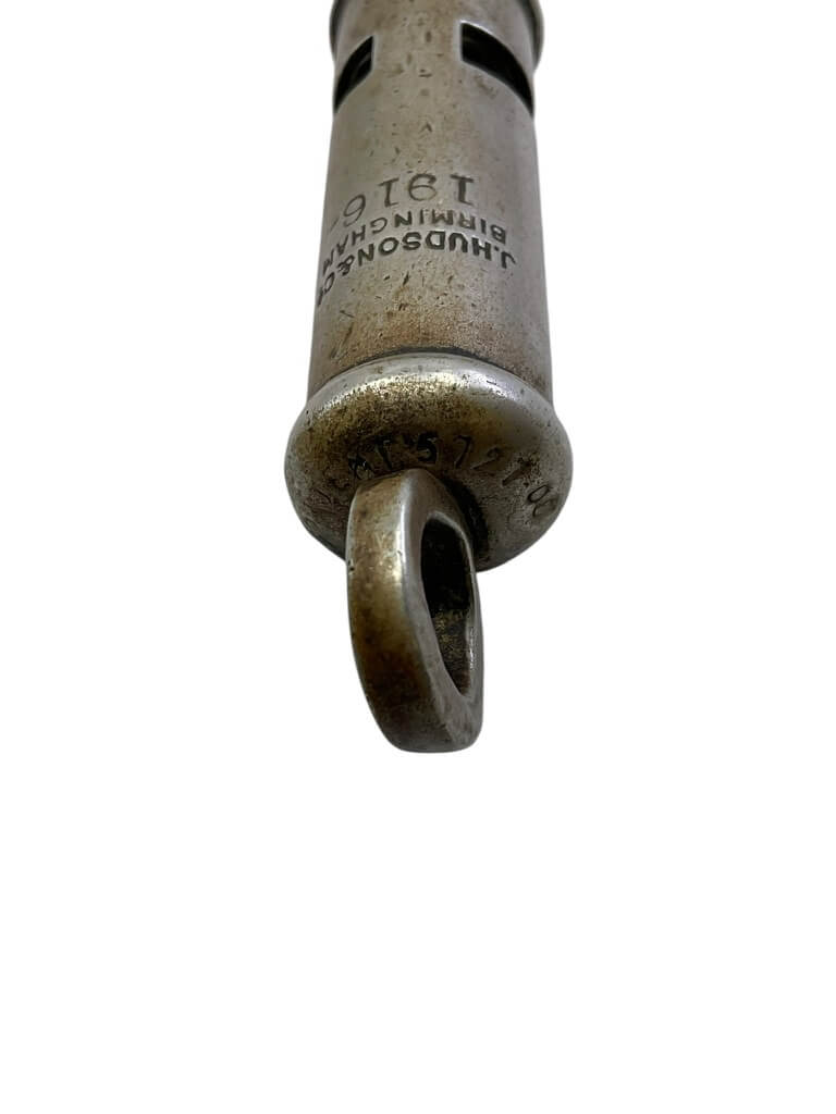 WW1 British BEF Whistle 1916 Dated Broad Arrowed WW1 British BEF Whistle 1916 Dated Broad Arrowed