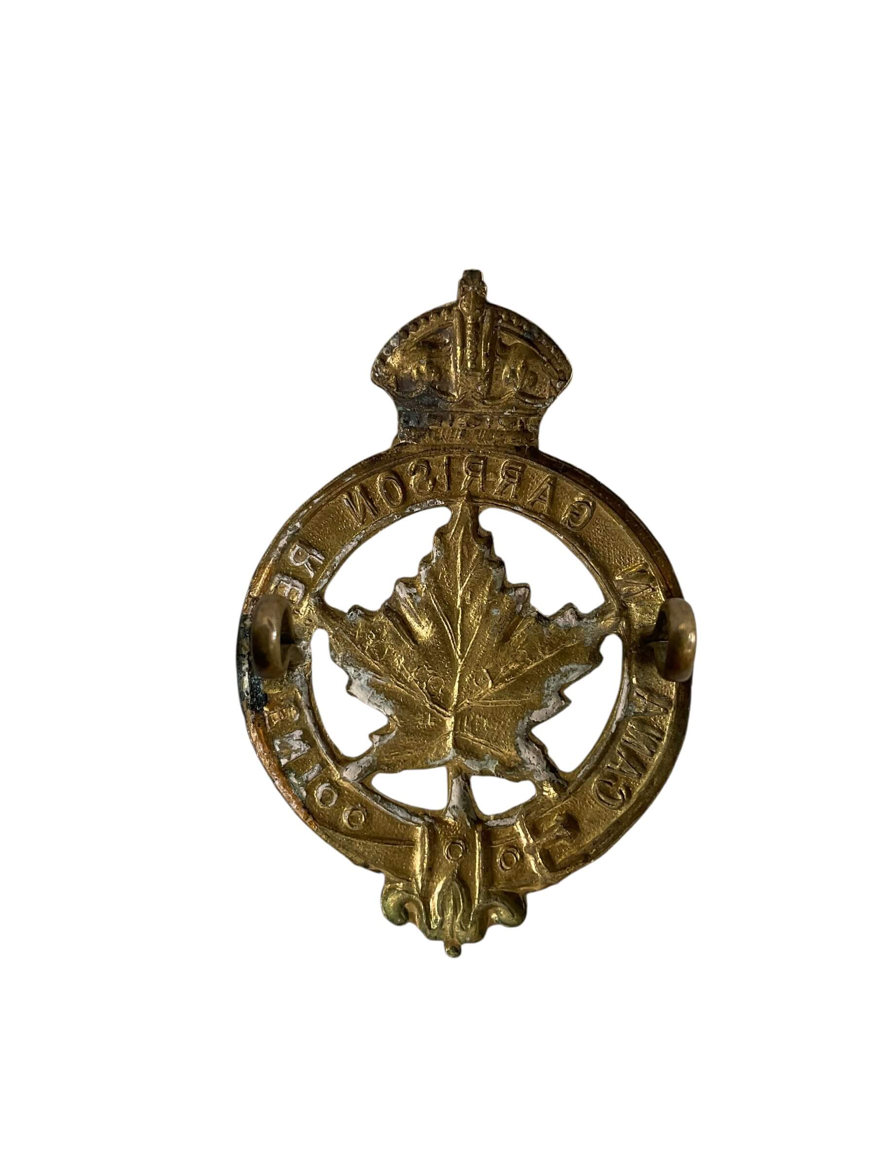 WW1 Canadian CEF Garrison Regiment Cap Badge WW1 Canadian CEF Garrison Regiment Cap Badge