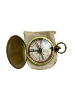 WW1 US USCE USANITE Brass Folding Compass With Original Pouch