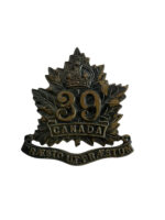 WW1 Canadian CEF 39th Battalion Belleville Officer's Cap Badge