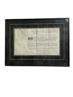 Canadian Officers Commission New Brunswick Militia 1824 Framed Canadian Officers Commission New Brunswick Militia 1824 Framed