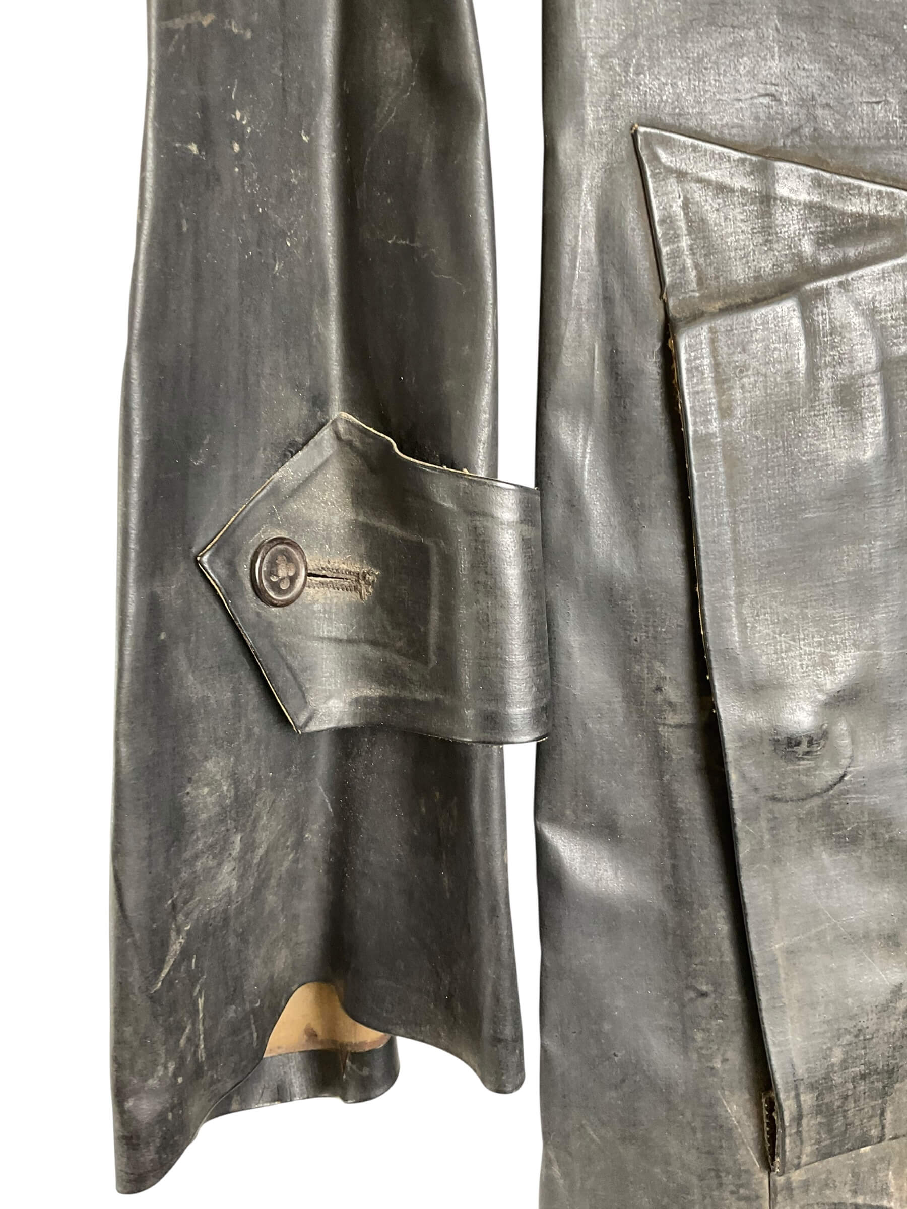 WW2 Canadian Navy Black Slicker Rain Jacket WW2 Canadian Navy Black Slicker Rain Jacket