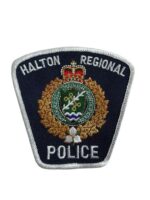 Canadian Ontario Halton Regional White Border Police Patch
