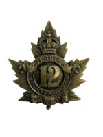 WW1 Canadian CEF 12th Mounted Rifles CMR Cap Badge