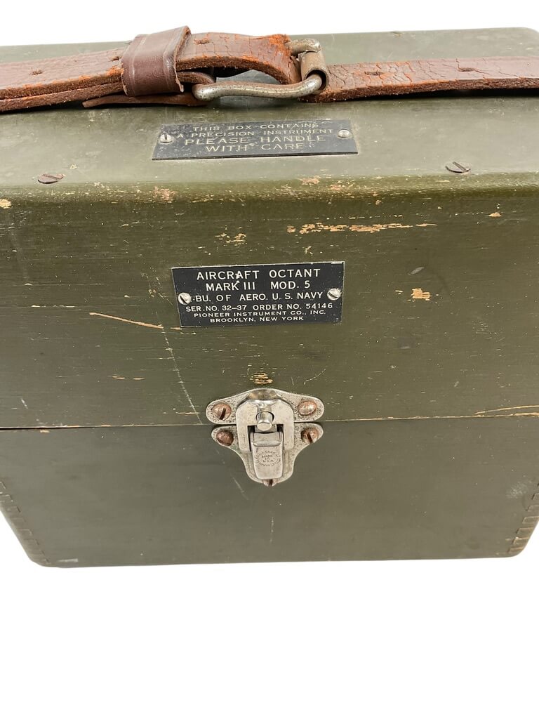 WW2 US USN Navy Aircraft Octant In Box WW2 US USN Navy Aircraft Octant In Box