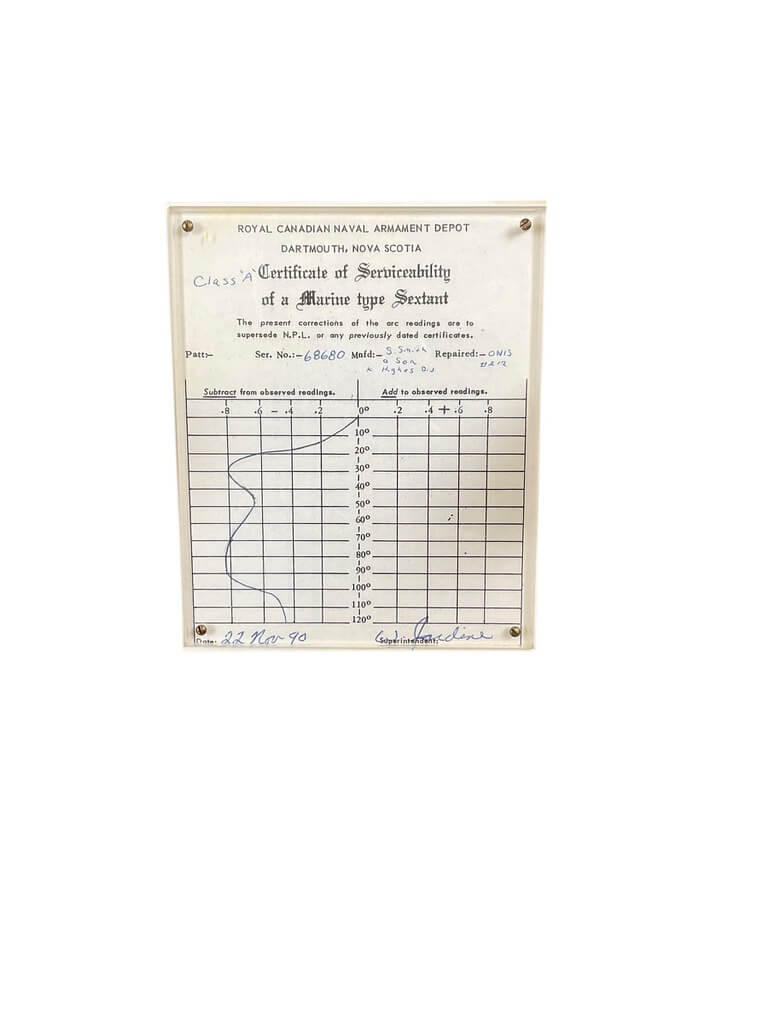 Canadian RCN Navy Marine Sextant In Box Canadian RCN Navy Marine Sextant In Box