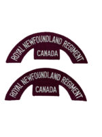 Canadian Royal Newfoundland Regiment Canada Shoulder Titles Insignia Pair
