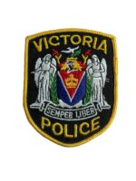Canadian British Columbia Victoria Yellow Border Police Patch Canadian British Columbia Victoria Yellow Border Police Patch