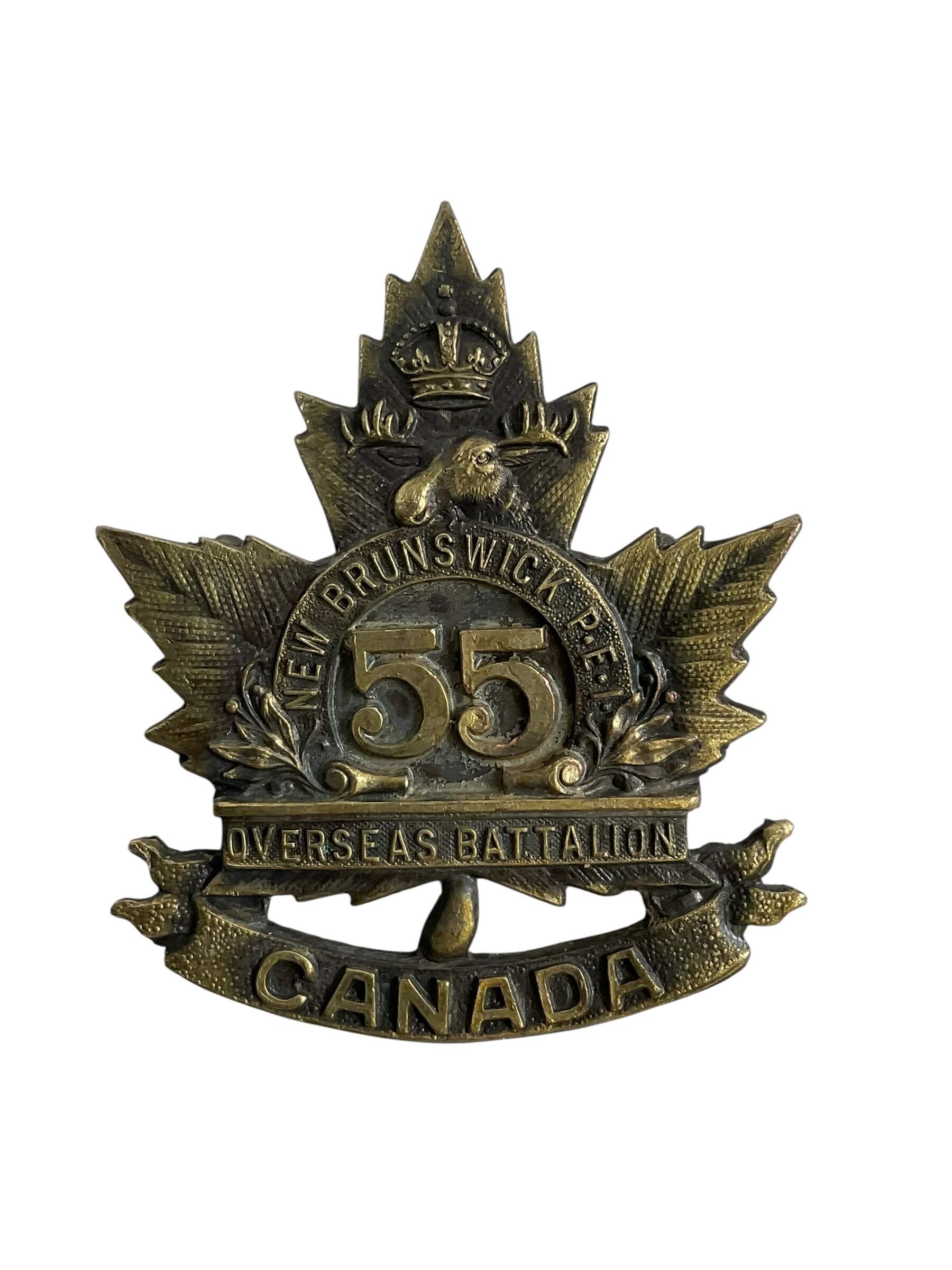 WW1 Canadian CEF 55th Battalion Cap Badge WW1 Canadian CEF 55th Battalion Cap Badge