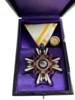 Japanese Order of the Sacred Treasure 5th Class Full Size Medal In Case