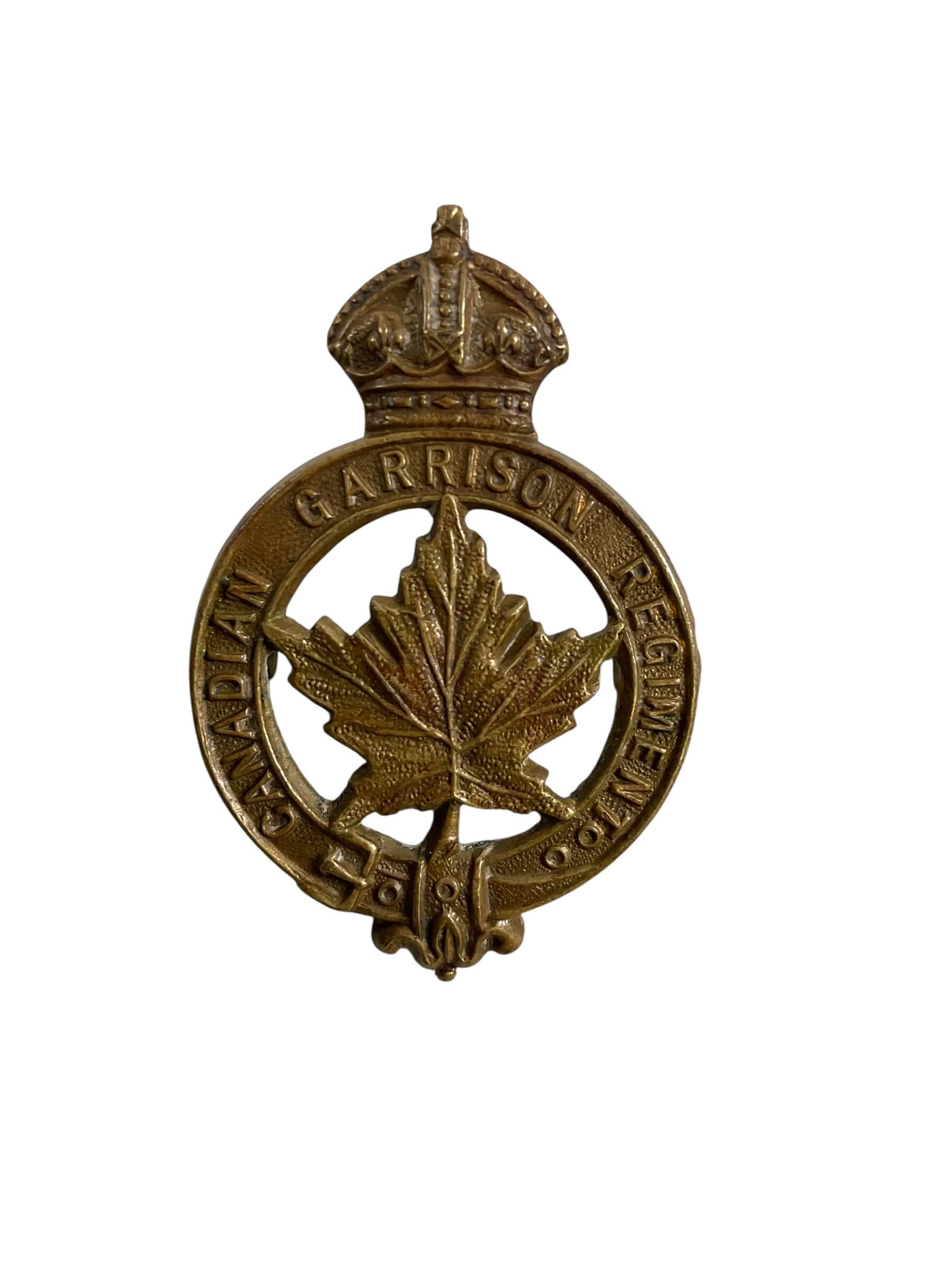 WW1 Canadian CEF Garrison Regiment Cap Badge WW1 Canadian CEF Garrison Regiment Cap Badge