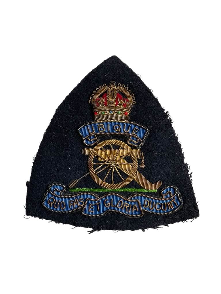 WW2 Canadian RCA Artillery Bullion Wire Blazer Crest WW2 Canadian RCA Artillery Bullion Wire Blazer Crest