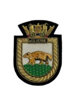 British RN Navy HMS Wolverine Bullion Wire Blazer Crest